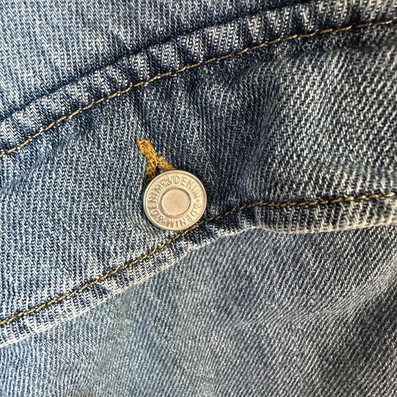 h&m &denim chambray shirt dress large & vintage woven belt western casual - Picture 9 of 9